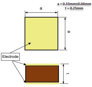 Mechanical Drawing - TDK NTCWS Thermistors