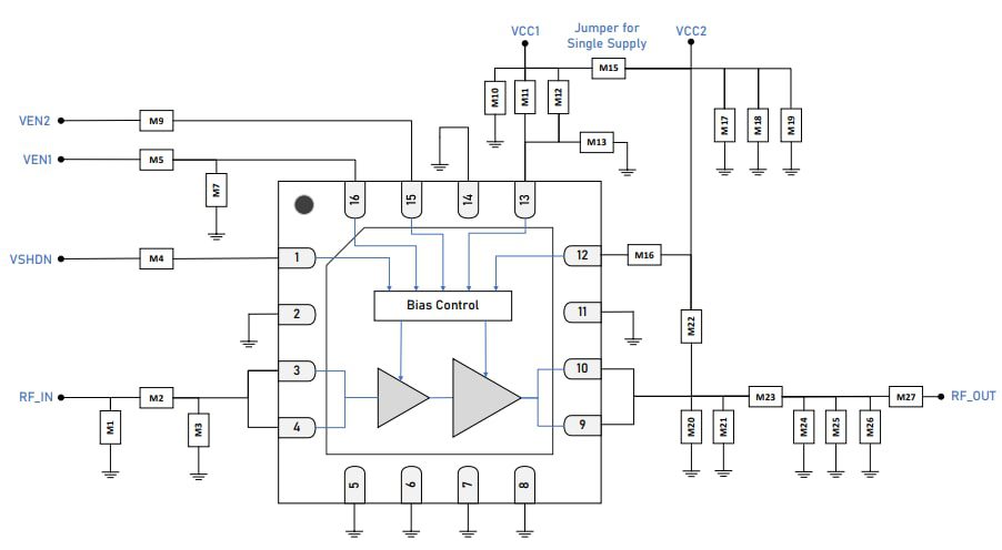 Schematic - Guerrilla RF GRF5507W High Linearity Power Amplifier
