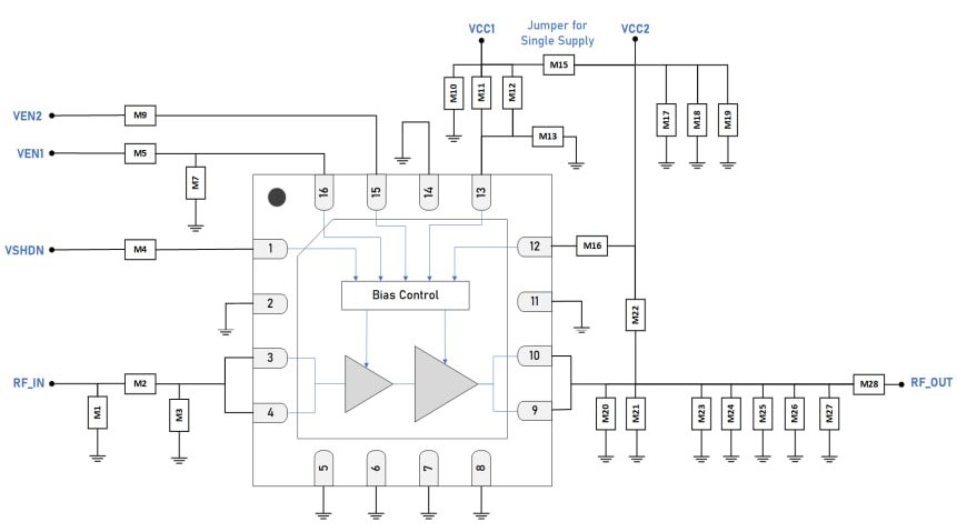 Schematic - Guerrilla RF GRF5517W High Linearity Power Amplifier