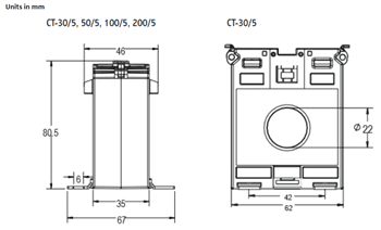 Mechanical Drawing - ATC Diversified Electronics CT Current Transformers Mechanical Drawing - ATC Diversified Electronics CT Current Transformers