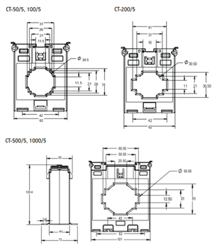 Mechanical Drawing - ATC Diversified Electronics CT Current Transformers Mechanical Drawing - ATC Diversified Electronics CT Current Transformers