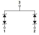 Block Diagram - Littelfuse AQ24COME-02HTG Bidirectional TVS Diode