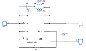 Schematic - Monolithic Power Systems (MPS) EV9989x Synchronous Rectification Eval Boards