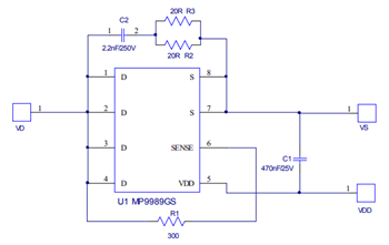 Schematic - Monolithic Power Systems (MPS) EV9989x Synchronous Rectification Eval Boards