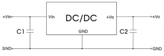 Application Circuit Diagram - CUI Inc P783 Non-Isolated DC/DC Converters