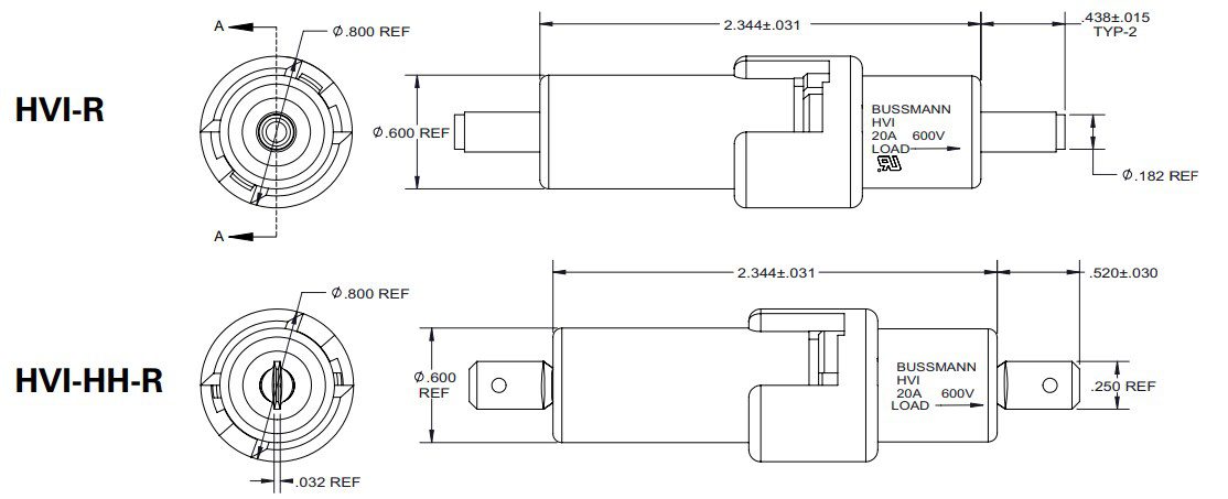 Bussmann / Eaton HVI Water-Resistant Fuse Holders