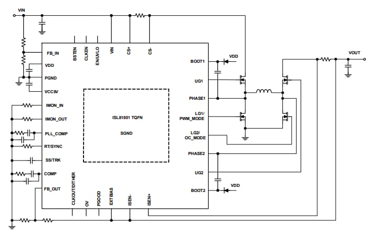 Application Circuit Diagram - Renesas Electronics ISL81801 80V Buck-Boost Controllers Application Circuit Diagram - Renesas Electronics ISL81801 80V Buck-Boost Controllers