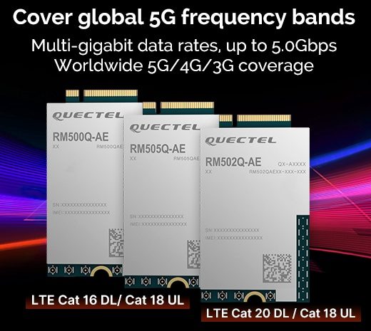 Quectel RM50xQ Global 5G Modules