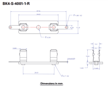 Mechanical Drawing - Eaton S-4000 Series Fuse Holders