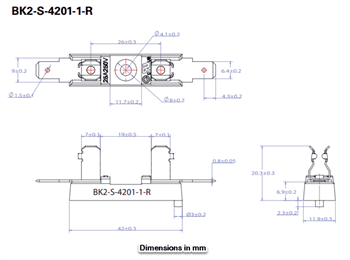 Mechanical Drawing - Eaton S-4000 Series Fuse Holders