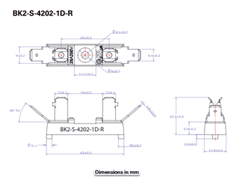 Mechanical Drawing - Eaton S-4000 Series Fuse Holders