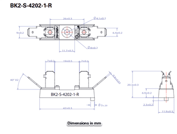 Mechanical Drawing - Eaton S-4000 Series Fuse Holders