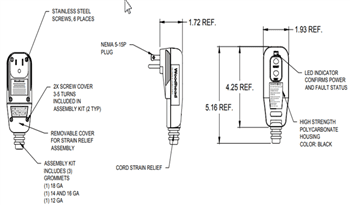Mechanical Drawing - Molex Watertight Extreme Plugs & Connectors