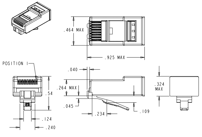 Stewart Connector / Bel RJ45 Resistor Terminating Plugs