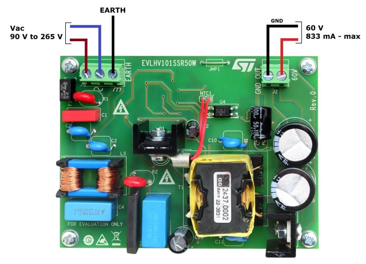 STMicroelectronics EVLHV101SSR50W 50W Converter