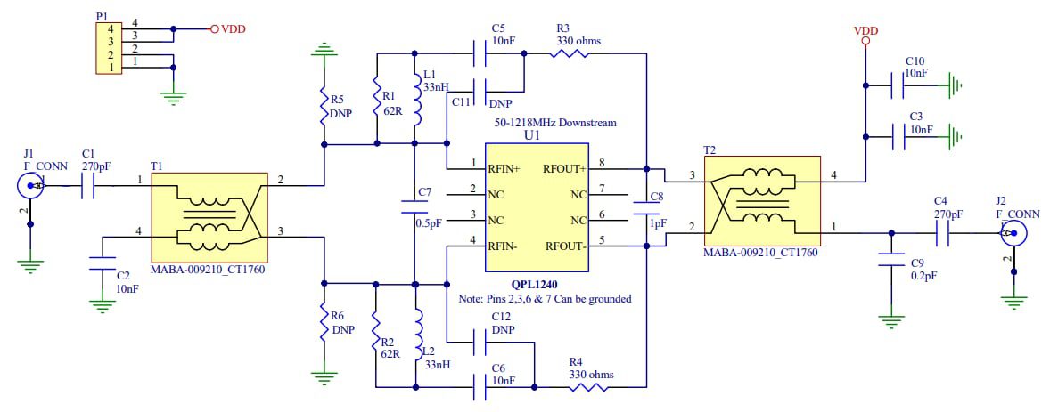 Schematic - Qorvo QPL1240EVB Evaluation Boards