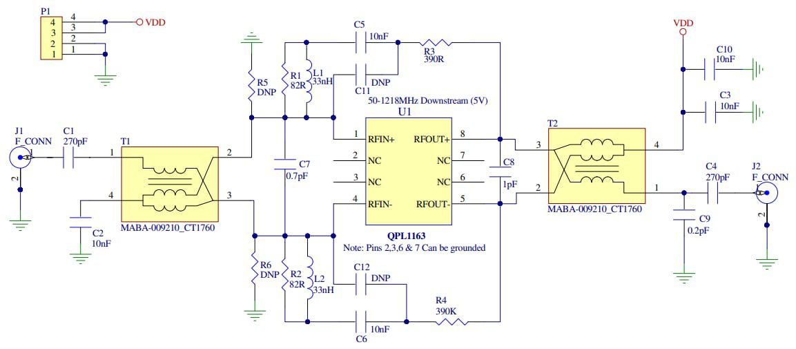 Schematic - Qorvo QPL1163EVB Evaluation Boards