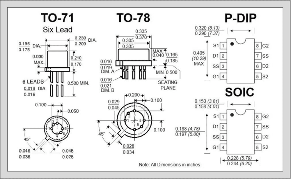 Linear Integrated Systems LS844 Monolithic Dual N-Channel JFET Amplifiers