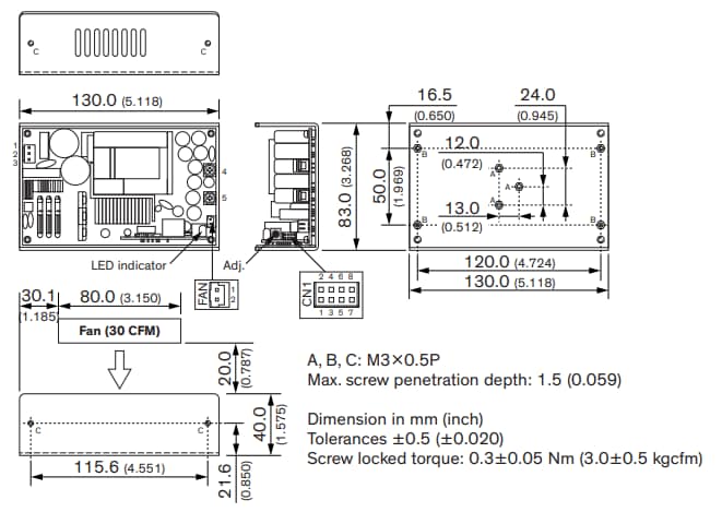 TRACO Power TCI 500U Series AC-DC Industrial Power Supplies