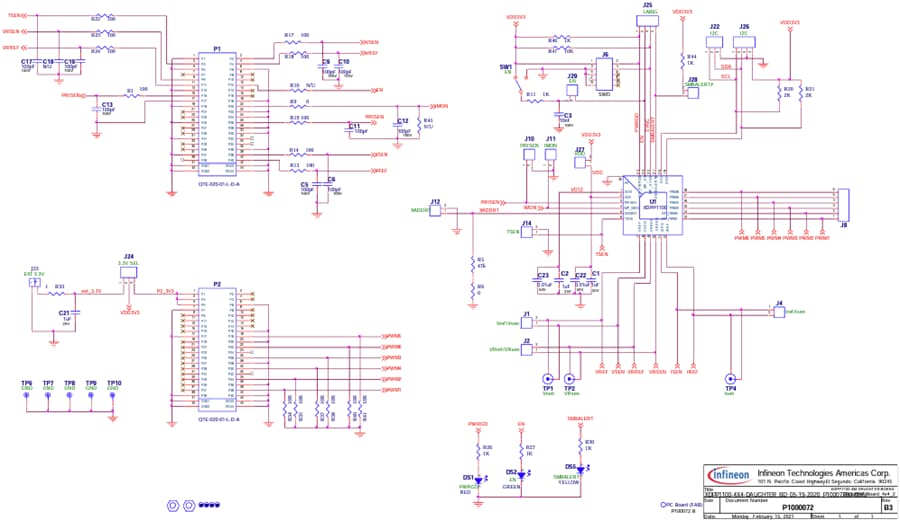 Schematic - Infineon Technologies EVAL-XDPP1100-Q024-DB Daughter Board