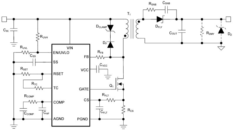 Schematic - Texas Instruments LM5185/LM5185-Q1 PSR Flyback Controller Schematic - Texas Instruments LM5185/LM5185-Q1 PSR Flyback Controller