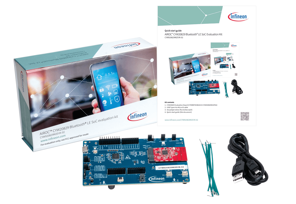Infineon Technologies AIROC™ CYW920829M2EVK-02 BLUETOOTH® LE SoC Kit