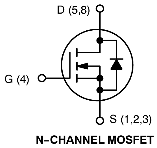 Application Circuit Diagram - onsemi NVMYS4D5N04C Single N-Channel Power MOSFETs