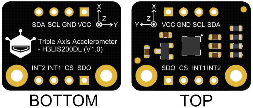DFRobot Fermion I2C H3LIS200DL Triple Axis Accelerometer