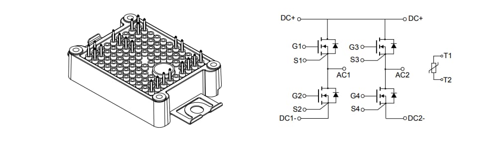 Application Circuit Diagram - STMicroelectronics A1F25M12W2-F1 ACEPACK 1 Power Module