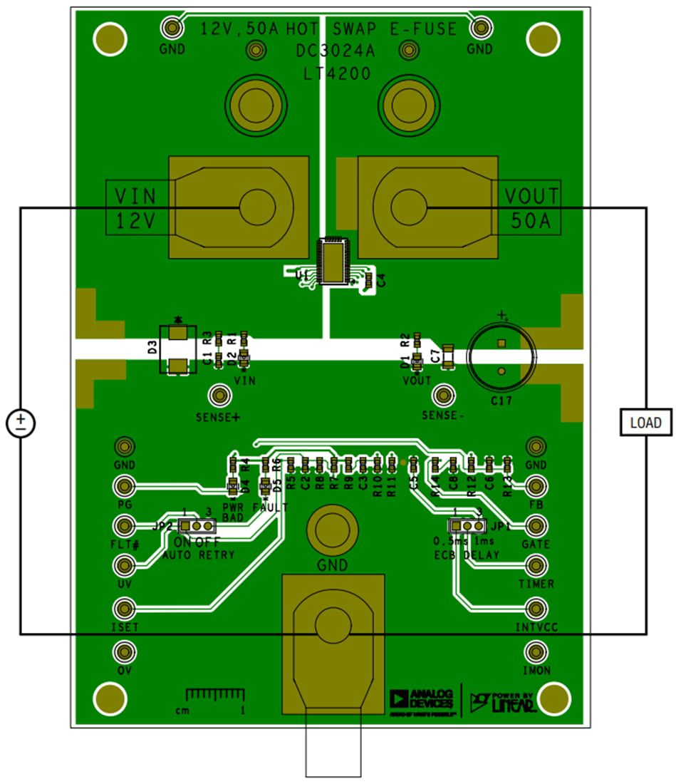 Mechanical Drawing - Analog Devices Inc. DC3024A Demonstration Circuit for LT4200