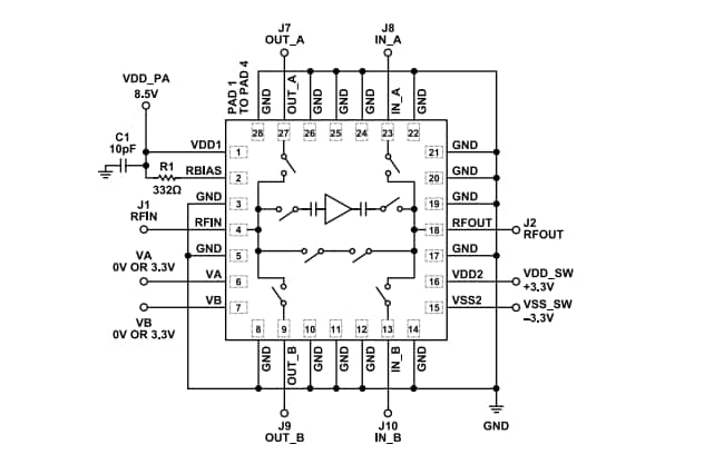 Schematic - Analog Devices Inc. ADL8112-EVALZ Evaluation Board