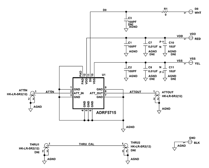 Schematic - Analog Devices Inc. EVAL-ADRF5715 Evaluation Board