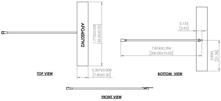 Abracon AFG4507W2 Dual-Band Wi-Fi® Flexible Antennas