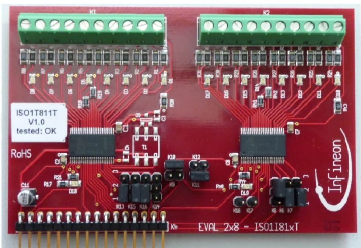 Infineon Technologies AN-EVAL 2x8-ISO1I811T ISOFACE™ Evaluation Board
