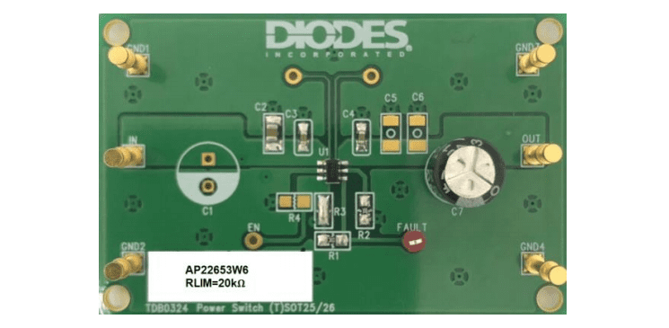 Diodes Incorporated AP22653W6-EVM Evaluation Module