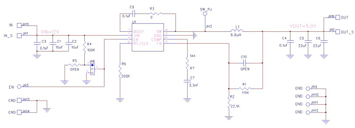 Schematic - Diodes Incorporated AP64350QSP Evaluation Board