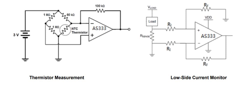 Application Circuit Diagram - Diodes Incorporated AS333x Micropower CMOS Op Amplifiers Application Circuit Diagram - Diodes Incorporated AS333x Micropower CMOS Op Amplifiers