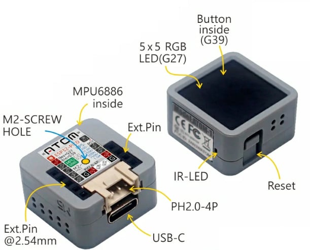 M5Stack ATOM Matrix ESP32 Development Kit