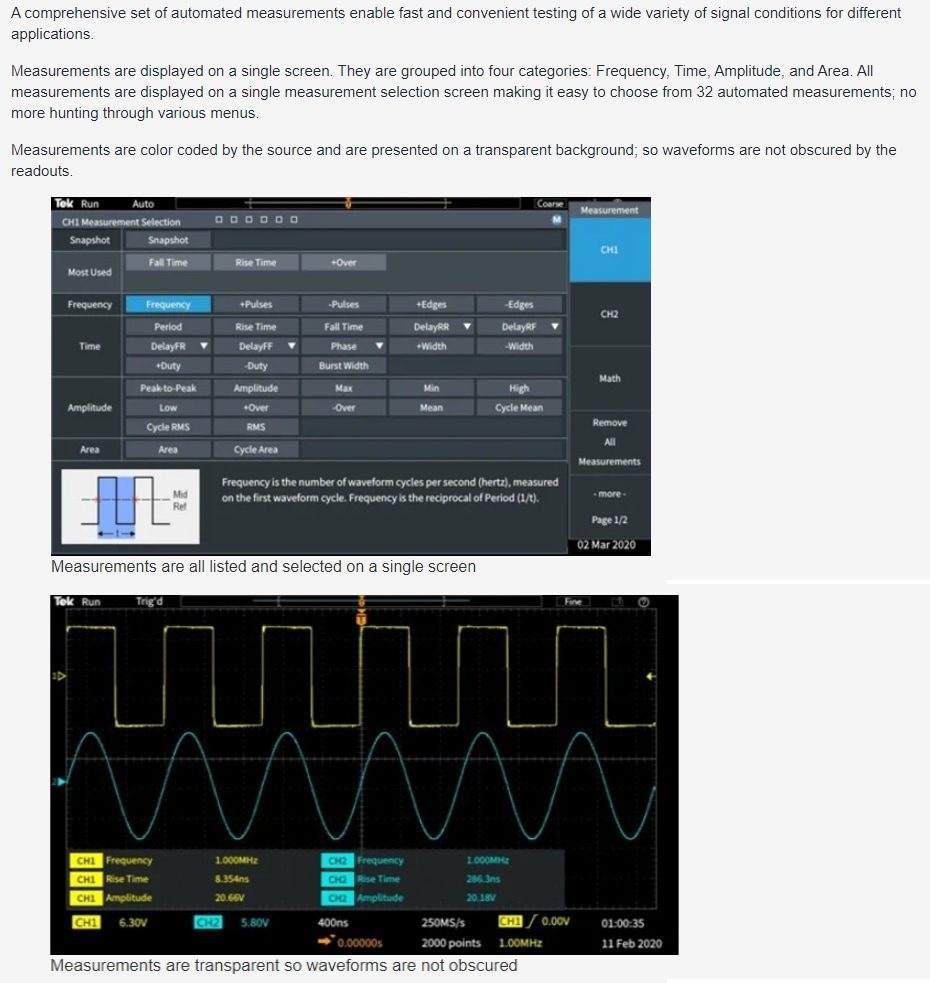 Tektronix TBS1000C Digital Storage Oscilloscopes