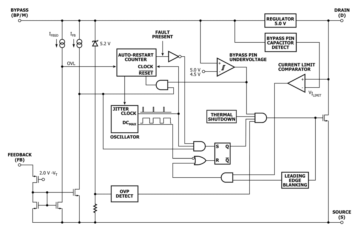 Block Diagram - Power Integrations LNK3207 LinkSwitch-TN2 Off-line Switcher ICs Block Diagram - Power Integrations LNK3207 LinkSwitch-TN2 Off-line Switcher ICs