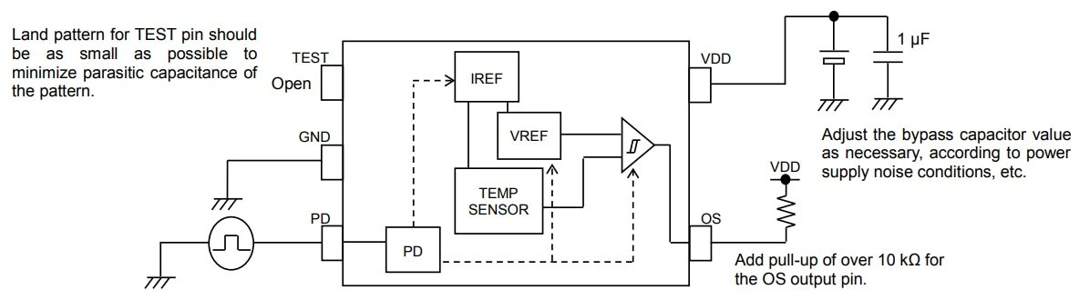 Block Diagram - ROHM Semiconductor BDJ0x00AHFV Board Mount Temperature Sensor ICs