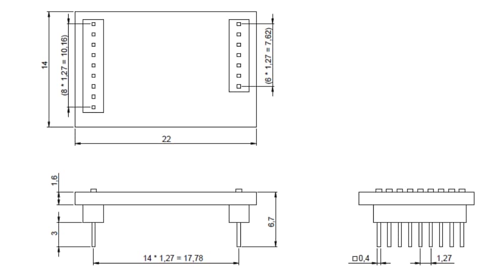 Mechanical Drawing - Bosch BMI085 Shuttle Board 3.0