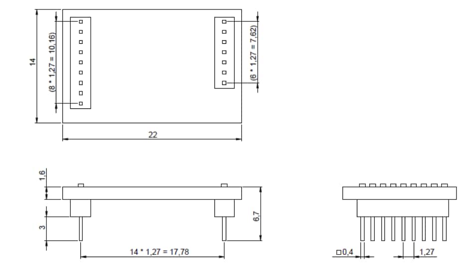Mechanical Drawing - Bosch BMI088 Shuttle Board 3.0