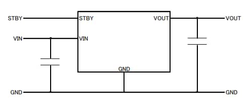 Application Circuit Diagram - ROHM Semiconductor BUxxTD2WNVX Series Full CMOS LDO Regulators Application Circuit Diagram - ROHM Semiconductor BUxxTD2WNVX Series Full CMOS LDO Regulators