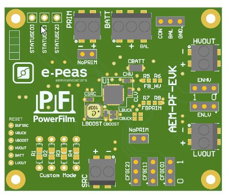 PowerFilm Solar Development Kit With E-Peas PMIC & CAP-XX PowerFilm Solar Development Kit With E-Peas PMIC & CAP-XX