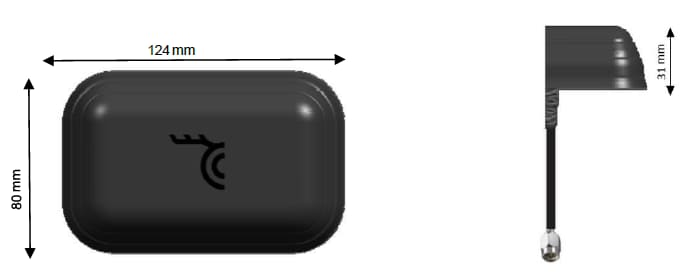 TE Hirschmann Mobility WLAN MIMO (2.4GHz/5.8GHz) Antenna