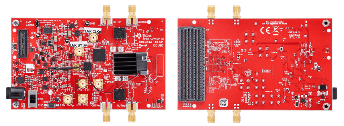 Texas Instruments DAC39RF10EVM Evaluation Module