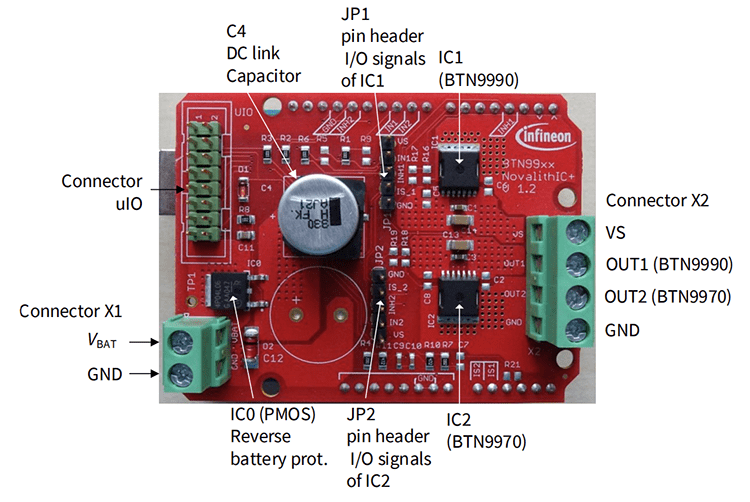 Infineon Technologies DC-SHIELD_BTN9960LV DC Motor Control Eval Kit