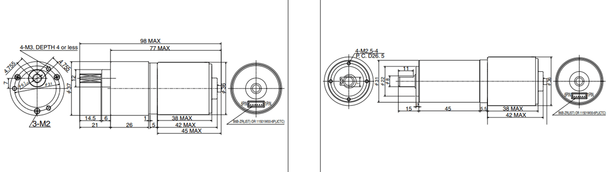 NMB Technologies DIX36 Geared Motor
