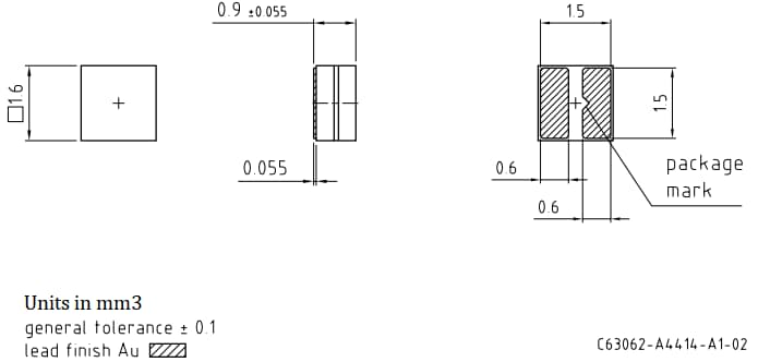 Mechanical Drawing - ams OSRAM SFH 4737 IR Broadband Emitter